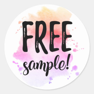 Gratis monsterlabel ronde sticker