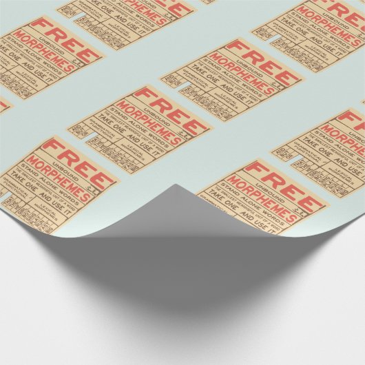 Gratis Morphemes Grammatica Engelse taal Cadeaupapier (Hoek)