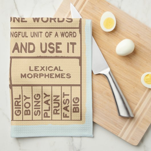 Gratis Morphemes Grammatica Engelse taal Theedoek (Quarter Fold)