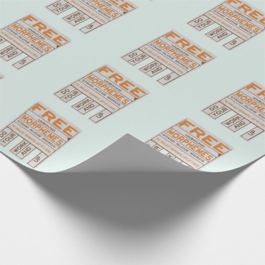 Gratis Morphemes grappige gestructureerde geletter Cadeaupapier (Hoek)