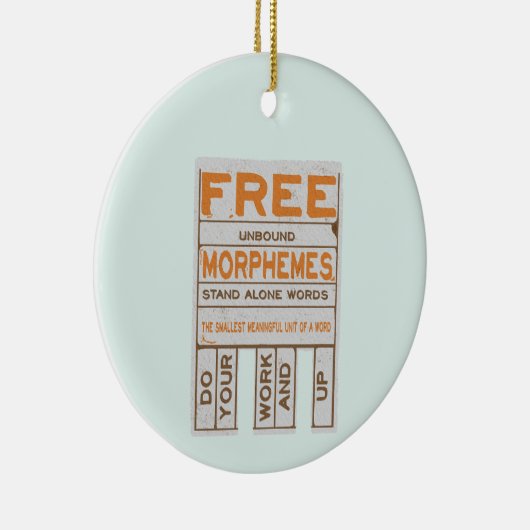 Gratis Morphemes grappige gestructureerde geletter Keramisch Ornament (Rechts)