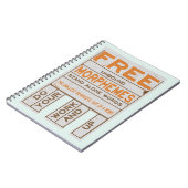 Gratis Morphemes grappige gestructureerde geletter Notitieboek (Linkerzijde)