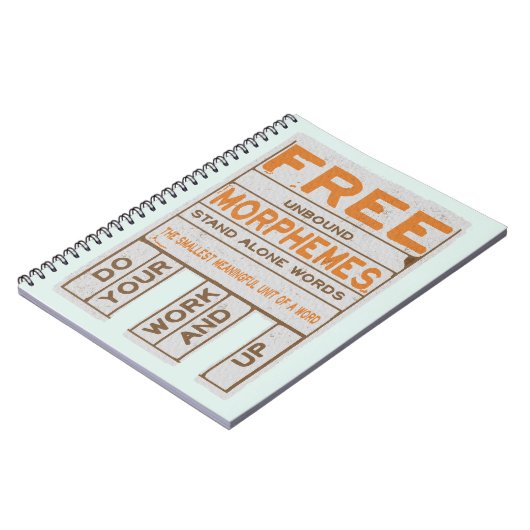 Gratis Morphemes grappige gestructureerde geletter Notitieboek (Linkerzijde)