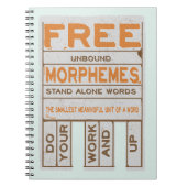 Gratis Morphemes grappige gestructureerde geletter Notitieboek (Voorkant)