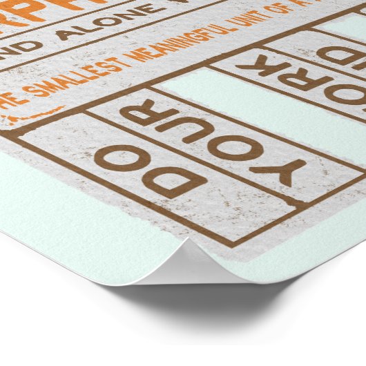 Gratis Morphemes grappige gestructureerde geletter Poster (Hoek)