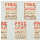 Gratis Morphemes grappige gestructureerde geletter Stof (Swatch)