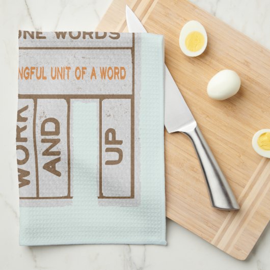 Gratis Morphemes grappige gestructureerde geletter Theedoek (Quarter Fold)