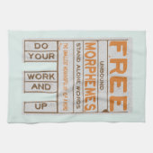 Gratis Morphemes grappige gestructureerde geletter Theedoek (Horizontaal)