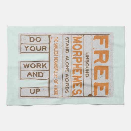 Gratis Morphemes grappige gestructureerde geletter Theedoek (Horizontaal)