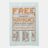Gratis Morphemes grappige gestructureerde geletter Theedoek (Verticaal)