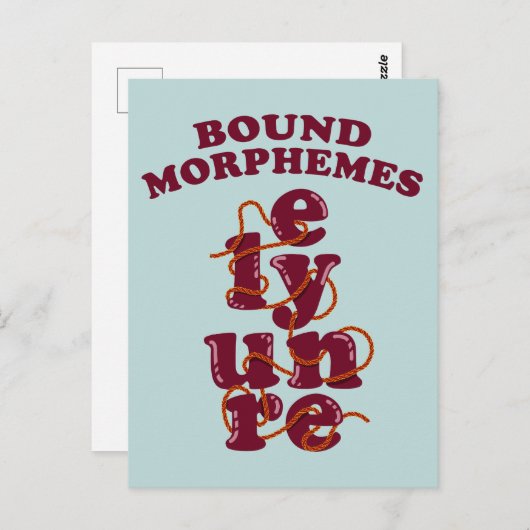 Gratis Morphemes Phonics leren Engels Briefkaart (Voorkant / Achterkant)