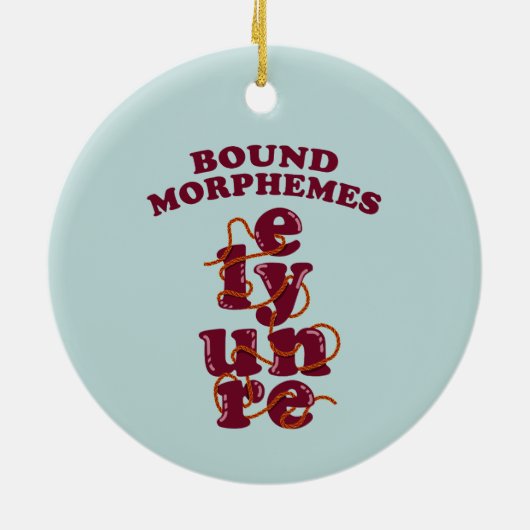 Gratis Morphemes Phonics leren Engels Keramisch Ornament (Achterkant)