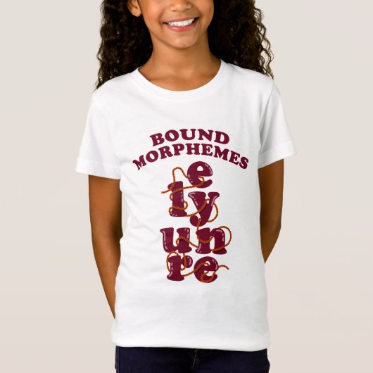 Gratis Morphemes Phonics leren Engels T-shirt (Voorkant)