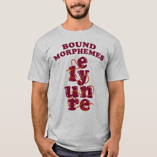 Gratis Morphemes Phonics leren Engels T-shirt (Voorkant)