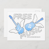 Gratis muziek briefkaart (Voorkant / Achterkant)