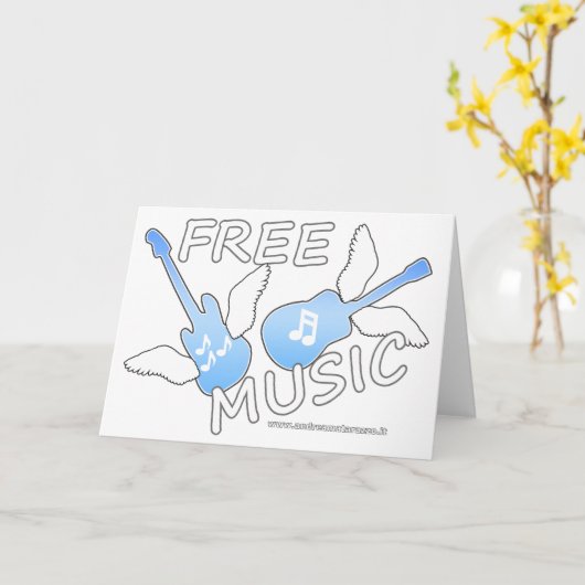 Gratis muziek kaart (Gele Bloem)