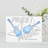 Gratis muziek kaart (Staand voorkant)