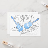 Gratis muziek kaart (Voorkant / Achterkant in situ)