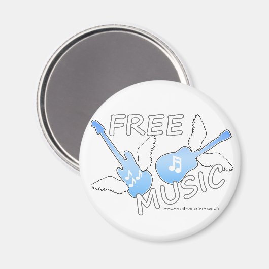 Gratis muziek magneet (Voorkant / Achterkant)