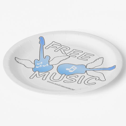 Gratis muziek papieren bordje (Gekanteld)