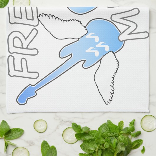 Gratis muziek theedoek (Gevouwen)