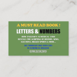 Gratis om waarheid/letters en cijfers te vinden (p visitekaartje
