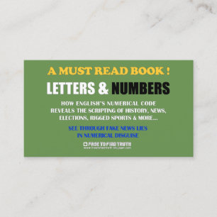 Gratis om waarheid/letters en cijfers te vinden (p visitekaartje