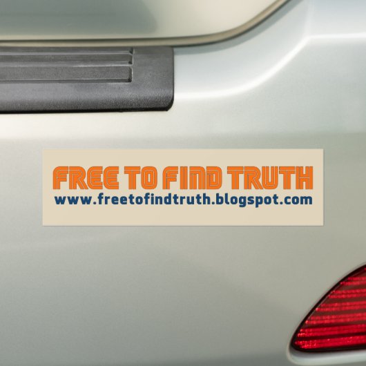 Gratis om waarheid te vinden - Bumpersticker (Op auto)