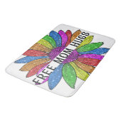 Gratis ondersteuning voor mama Hugs LGBTQIA+ Pride Badmat (Gekanteld)