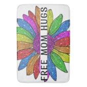Gratis ondersteuning voor mama Hugs LGBTQIA+ Pride Badmat (Voorkant Verticaal)