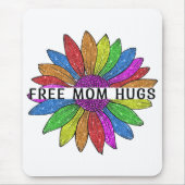 Gratis ondersteuning voor mama Hugs LGBTQIA+ Pride Muismat (Voorkant)