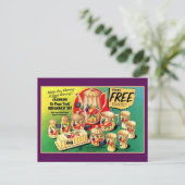 gratis ontbijtset met 15 stukken 'fruit' en briefkaart (Staand voorkant)