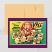 gratis ontbijtset met 15 stukken 'fruit' en briefkaart (Voorkant / Achterkant)