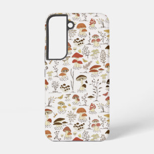 Gratis ontwerp met bosbospaddenstoelen samsung galaxy hoesje