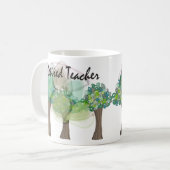 Gratis ontwerpcadeaus voor docenten Artsy Trees Koffiemok (Voorkant links)