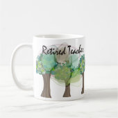 Gratis ontwerpcadeaus voor docenten Artsy Trees Koffiemok (Links)