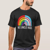 Gratis oom knuffels regenboog transgender vlag lgb t-shirt (Voorkant)