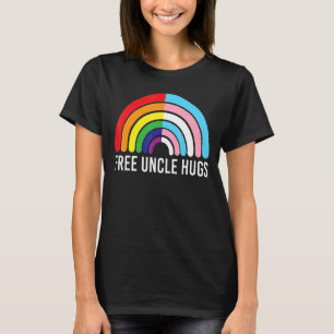 Gratis oom knuffels regenboog transgender vlag lgb t-shirt