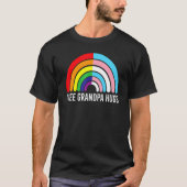 Gratis opa knuffels regenboog transgender vlag lgb t-shirt (Voorkant)