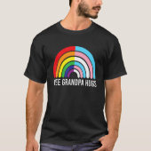 Gratis opa knuffels regenboog transgender vlag lgb t-shirt (Voorkant)