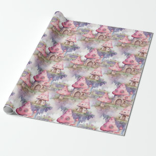 Gratis Paddenstoelenhuisjes Patroon (4) Cadeaupapier
