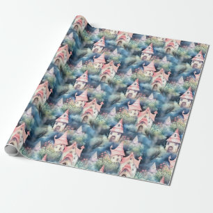 Gratis Paddenstoelenhuisjes Patroon (8) Cadeaupapier