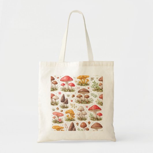Gratis Paddenstoelenpatroon Tote Bag (Voorkant)