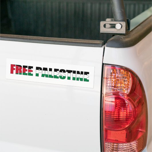 Gratis Palestijnse bumpersticker (Op Truck)