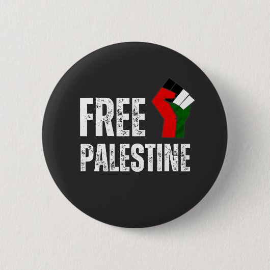 GRATIS PALESTIJNSE handvuist palestijnse vlag Ronde Button 5,7 Cm (Voorkant)