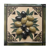 GRATIS PALESTIJNSE olijven takken mozaïek keramisc Tegeltje (Voorkant)