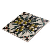 GRATIS PALESTIJNSE olijven takken mozaïek keramisc Tegeltje (Zijkant)