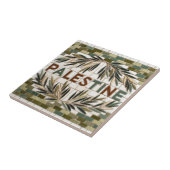 GRATIS PALESTIJNSE olijven takken mozaïek keramisc Tegeltje (Zijkant)