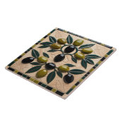 GRATIS PALESTIJNSE olijven takken mozaïek keramisc Tegeltje (Zijkant)