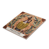 GRATIS PALESTIJNSE olijven takken mozaïek keramisc Tegeltje (Zijkant)